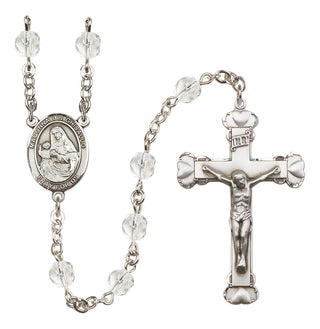 Silver-Plated 6mm Madonna del Ghisallo  Engraved Catholic Rosaries