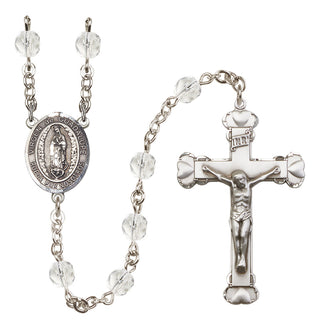 Silver-Plated 6mm Virgen de Guadalupe  Engraved Catholic Rosaries