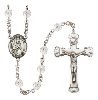 Silver-Plated 6mm Saint Isaac Jogues  Engraved Catholic Rosaries