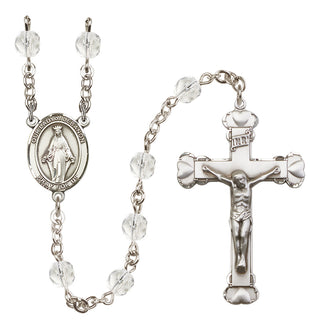 Silver-Plated 6mm Our Lady of Lebanon  Engraved Catholic Rosaries