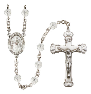 Silver-Plated 6mm Saint John of the Cross  Engraved Catholic Rosaries