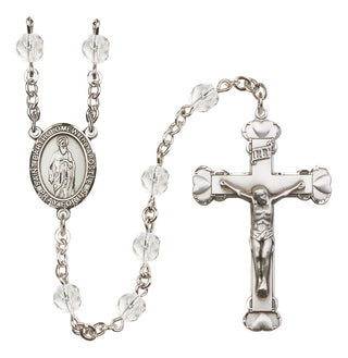 Silver-Plated 6mm Saint Bartholomew the Apostle  Engraved Catholic Rosaries