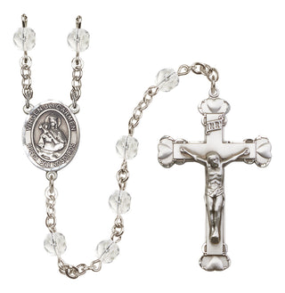 Silver-Plated 6mm Virgen del Carmen Rosary
