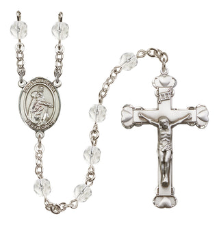 Silver-Plated 6mm Saint Isabella of Portugal  Engraved Catholic Rosaries