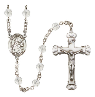 Silver-Plated 6mm Saint Isaiah  Engraved Catholic Rosaries