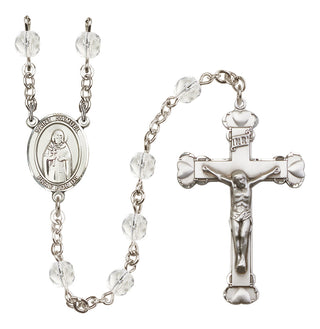 Silver-Plated 6mm Saint Samuel  Engraved Catholic Rosaries