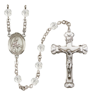 Silver-Plated 6mm Saint Remigius of Reims  Engraved Catholic Rosaries