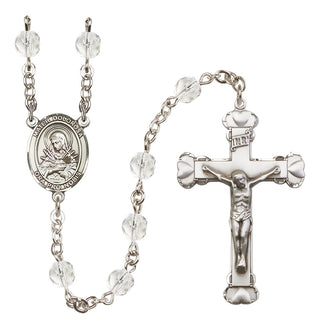Silver-Plated 6mm Mater Dolorosa  Engraved Catholic Rosaries