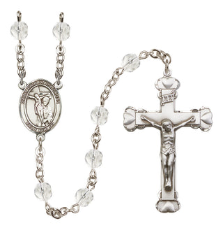 Silver-Plated 6mm Saint Paul of the Cross  Engraved Catholic Rosaries