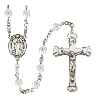 Silver-Plated 6mm Saint Wolfgang  Engraved Catholic Rosaries