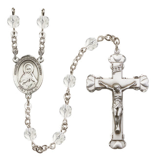 Silver-Plated 6mm Immaculate Heart of Mary  Engraved Catholic Rosaries