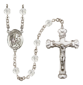 Silver-Plated 6mm Saint Polycarp of Smyrna  Engraved Catholic Rosaries