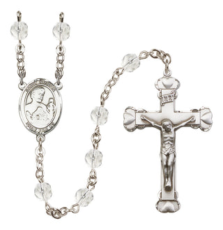 Silver-Plated 6mm Saint Kieran  Engraved Catholic Rosaries