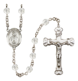 Silver-Plated 6mm Saint Peter Chanel  Engraved Catholic Rosaries