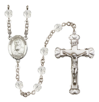 Silver-Plated 6mm Saint Daniel Comboni  Engraved Catholic Rosaries