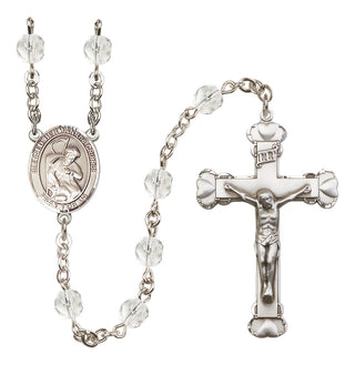 Silver-Plated 6mm Blessed Herman the Cripple  Engraved Catholic Rosaries