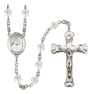 Silver-Plated 6mm Saint Alphonsa of India  Engraved Catholic Rosaries