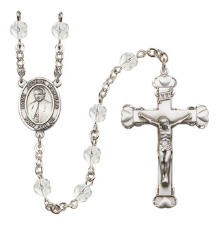 Silver-Plated 6mm Saint Joseph Marello  Engraved Catholic Rosaries