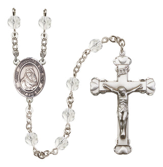 Silver-Plated 6mm Saint Jadwiga of Poland  Engraved Catholic Rosaries