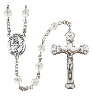 Silver-Plated 6mm Saint Christopher/Tennis Rosary