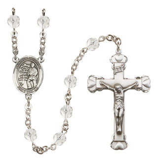 Silver-Plated 6mm Saint Christopher / Karate Rosary