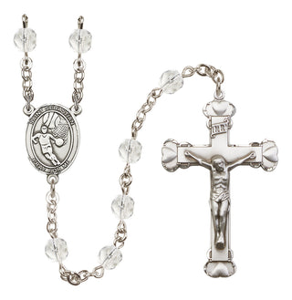 Silver-Plated 6mm Saint Sebastian/Basketball Rosary