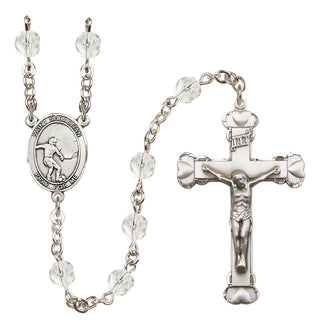 Silver-Plated 6mm Saint Sebastian / Soccer Rosary