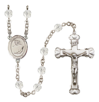 Silver-Plated 6mm Saint Sebastian/Gymnastics Rosary