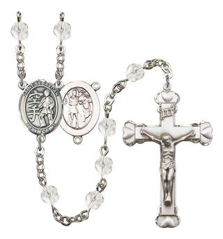 Saint Sebastian and Karate Rosary with Crystal Beads