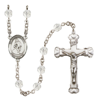 Silver-Plated 6mm Guardian Angel/Wrestling Rosary