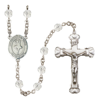 Silver-Plated 6mm Guardian Angel/Dance Rosary