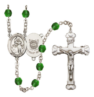 Silver-Plated 6mm Saint Joan of Arc /Coast Guard Rosary
