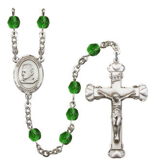 Saint John Bosco Rosary with Emerald Beads - SALE