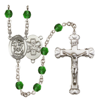 Silver-Plated 6mm Saint Michael / EMT Rosary