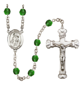 Silver-Plated 6mm Saint Nicholas  Engraved Catholic Rosaries