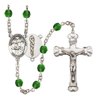 Silver-Plated 6mm Saints Cosmas & Damian / Doctors Rosary