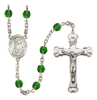 Silver-Plated 6mm Saint Adrian of Nicomedia  Engraved Catholic Rosaries