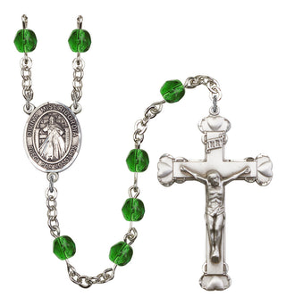 Divina Misericordia Rosary with Emerald Beads