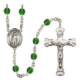 Silver-Plated 6mm Saint Ivo of Kelmartin  Engraved Catholic Rosaries