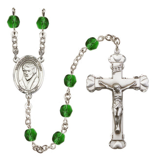 Silver-Plated 6mm Saint Peter Canisius  Engraved Catholic Rosaries
