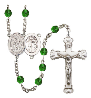 Saint Sebastian and Choir Rosary with Emerald Beads