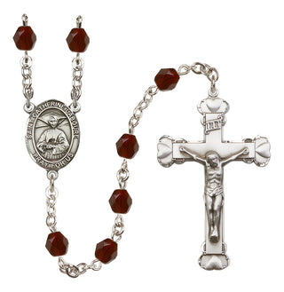 Silver-Plated 6mm Saint Catherine Laboure  Engraved Catholic Rosaries