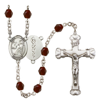 Silver-Plated 6mm Saint Luke the Apostle / Doctor Rosary