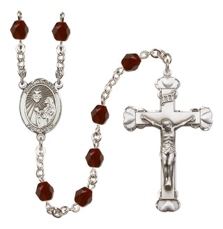 Silver-Plated 6mm Saint Margaret Mary Alacoque  Engraved Catholic Rosaries