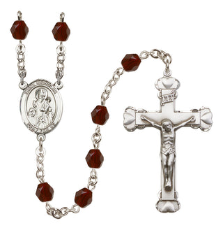 Silver-Plated 6mm Saint Nicholas  Engraved Catholic Rosaries