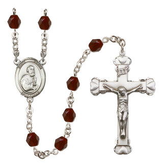 Silver-Plated 6mm Saint Peter the Apostle  Engraved Catholic Rosaries