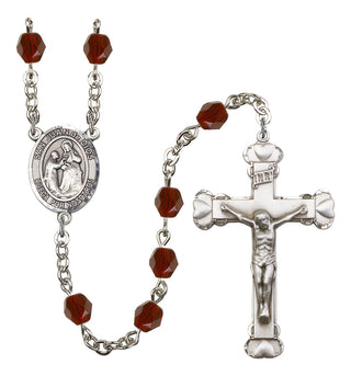 San Juan de Dios Rosary with Garnet Beads