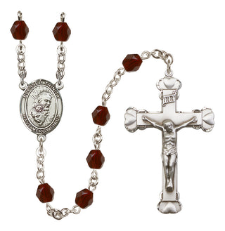 Silver-Plated 6mm Blessed Trinity  Engraved Catholic Rosaries