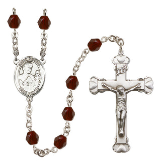 Silver-Plated 6mm Saint Kieran  Engraved Catholic Rosaries