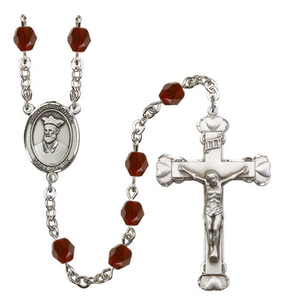 Saint Philip Neri Rosary with Garnet Beads